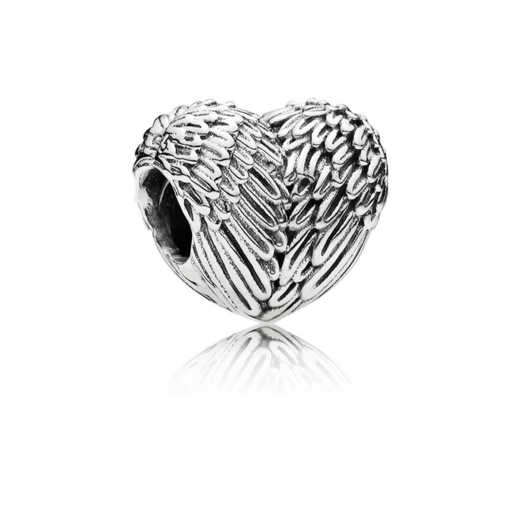 Pandora Angelic Feathers Heart Charm